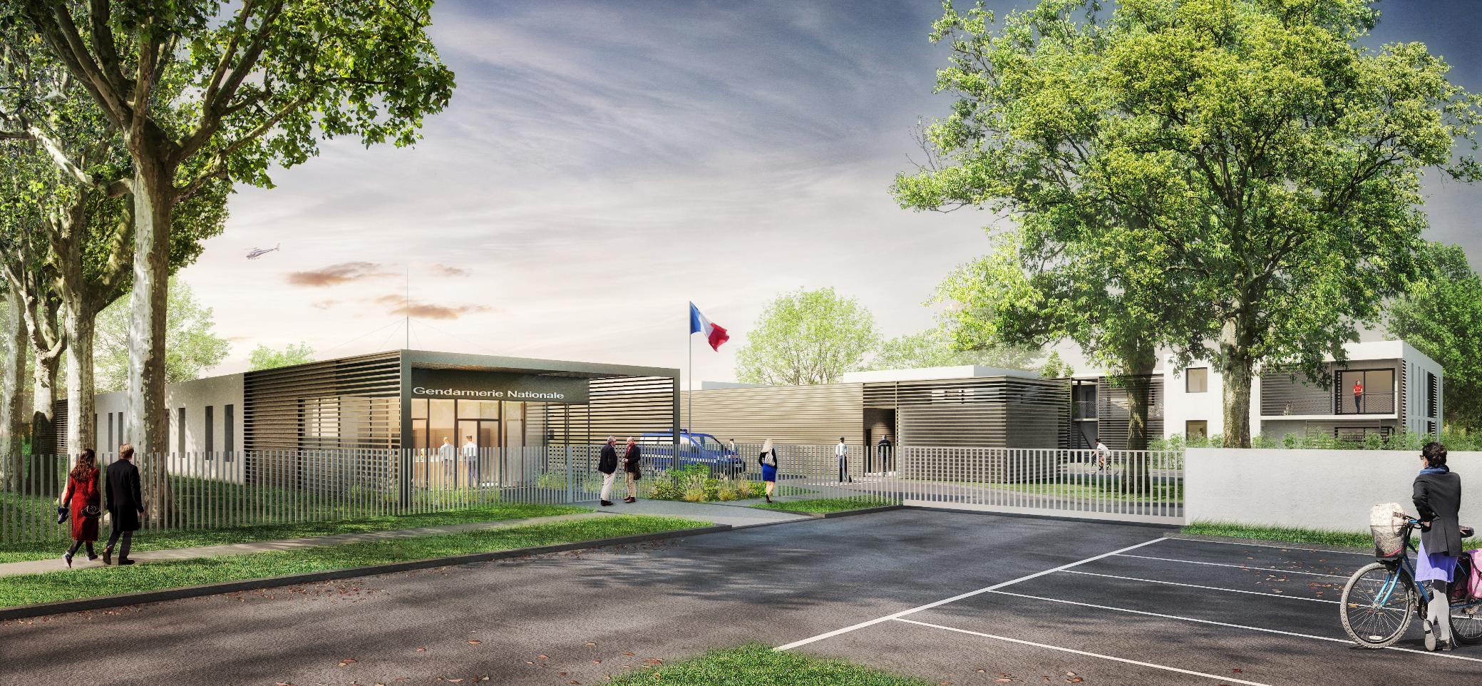 Construction de la caserne de gendarmerie de Mourenx